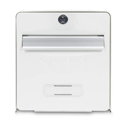 BURG WACHTER BALNEAUR STEEL GALVANISE STEEL - Glass rear door - White