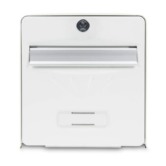 BURG WACHTER BALNEAUR STEEL GALVANISE STEEL - Glass rear door - White