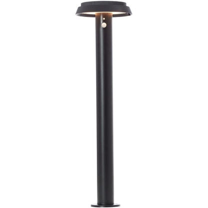 Outdoor bollard - BRILLIANT - ALVERO - LED and solar - Motion detector - Metal and plastic - 4 W - Black