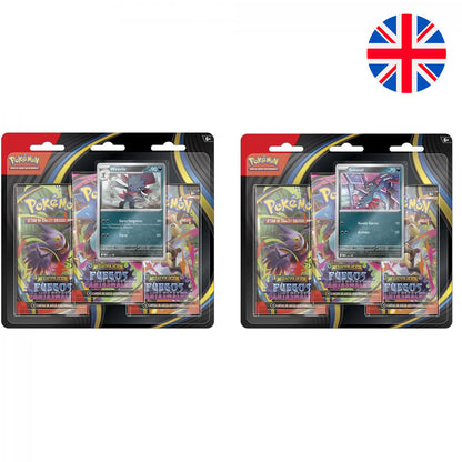 English Pokemon Phantasmal Flames pack containing 3 booster packs of collectible cards assorted