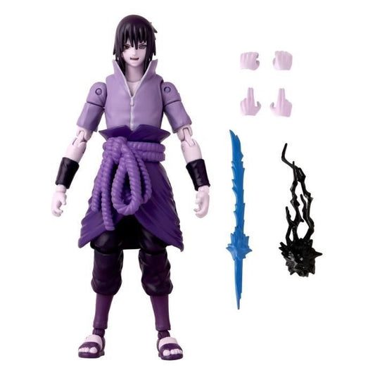 BANDAI Anime Heroes - Naruto Shippuden - Anime heroes 17 cm action figure - Sasuke Uchiha Rinnegan/Mangekyo Sharingan