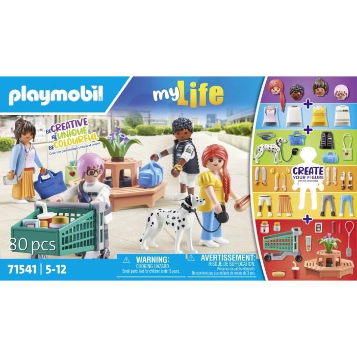 PLAYMOBIL 71541 My Figures Shopping, My Life, 80 pieces, Ages 5 and up