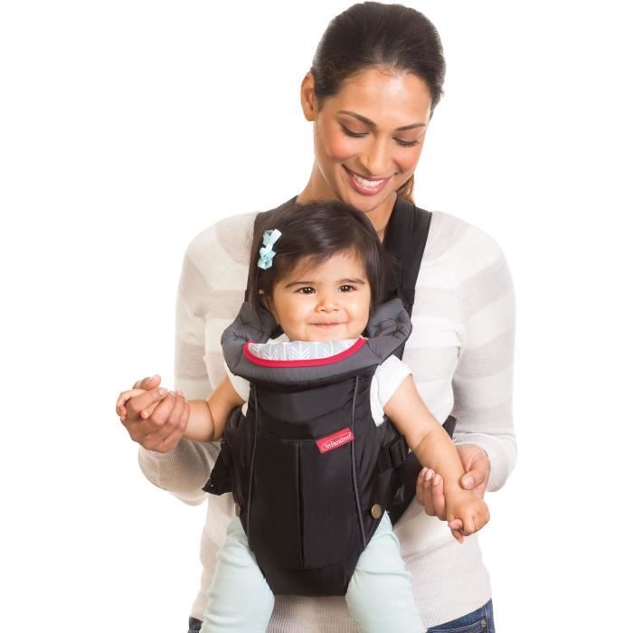 INFANTINO Baby Carrier - Swift - Ergonomic - Black/Blue - For Babies from 0 to 24 months