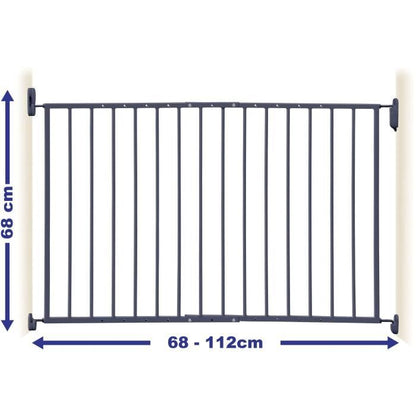 DREAMBABY Safety gate ARIZONA EXTENDA - To be screwed - L 68/112 cm - Gray