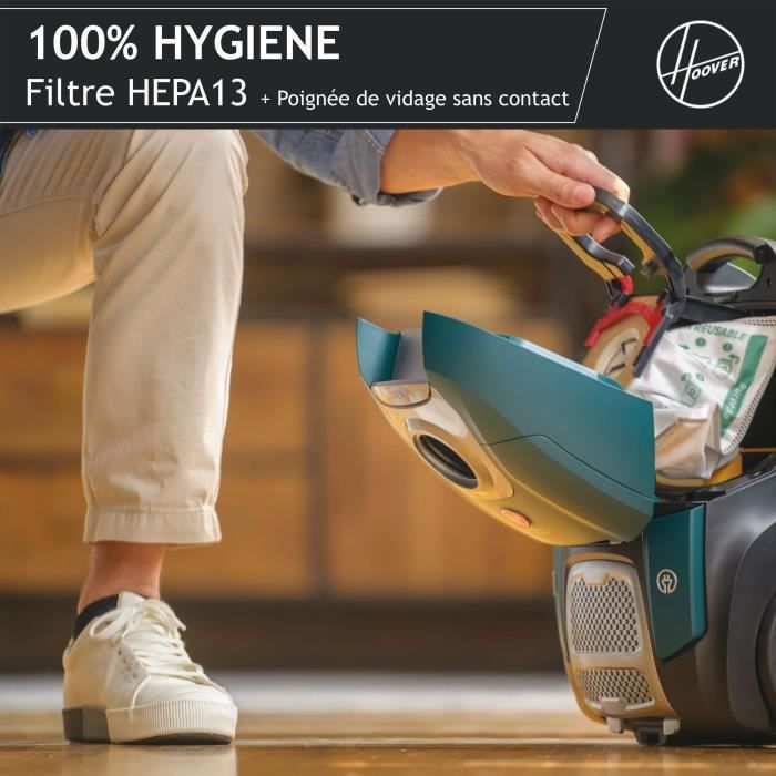 Vacuum Cleaner with Bag - HOOVER - HE530ALG - 700 W - 4 L - 65 dBA - Special animals and allergies