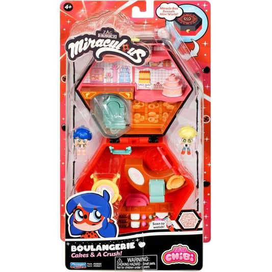 BANDAI - Miraculous Ladybug - Mini universe Chibi Boulangerie - Mini figurines Marinette and Adrien included - P50551