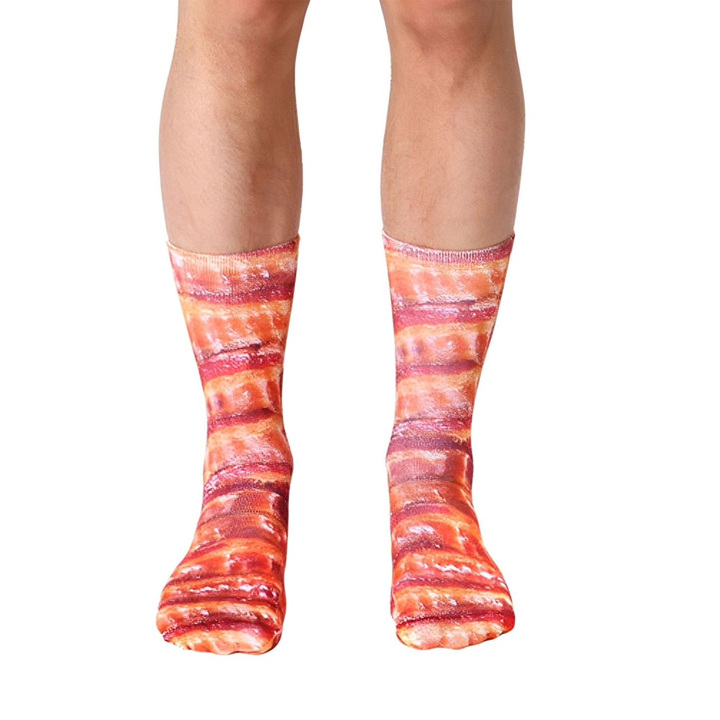 Bacon Photo Print Crew Socks