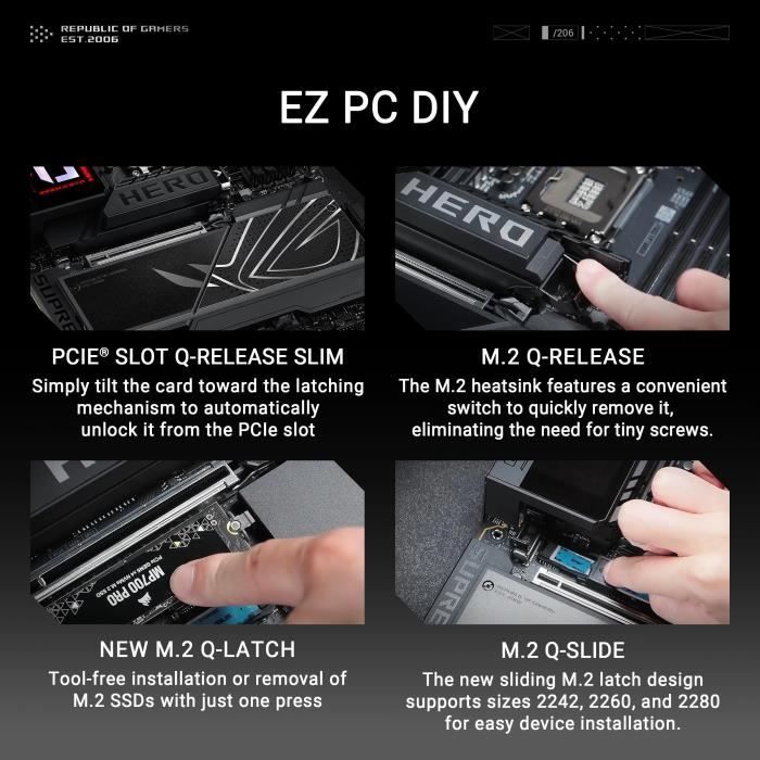 Motherboard - ASUS - MAXIMUS Z890 HERO - DDR5 - PCIe 4.0 - USB 3.2