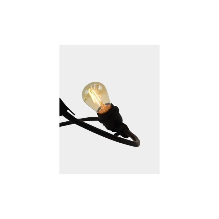 LINK ME LIGHT Connectable light garland - 10 bulbs - E27 socket - warm white LED - 5m