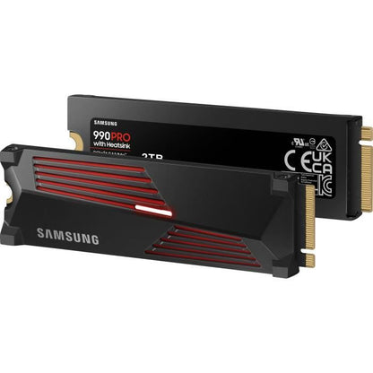 SAMSUNG - 990 PRO - Internal SSD - 2 TB - With heatsink - PCIe 4.0 - NVMe 2.0 - M2 2280 - Up to 7450 MB/s (MZ-V9P2T0GW)