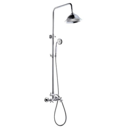 Rousseau shower column with retro mixer tap - chrome