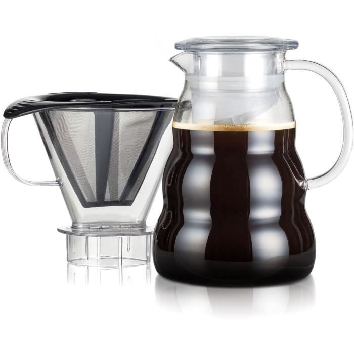 Coffee maker - BODUM - Melior - Permanent stainless steel mesh filter - 8 cups - 1.0 l - Transparent