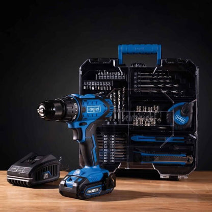 20V IXES Cordless Drill Driver + 1 x 2 Ah battery, charger, case including 74 accessories - C-DTB74/1-X