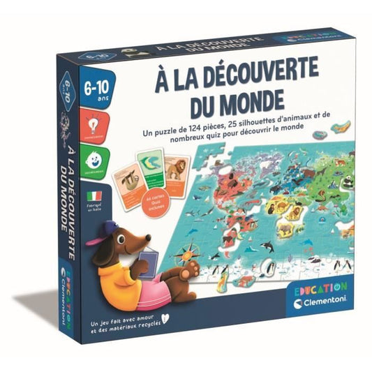 Clementoni - Puzzle to discover the world - With activities, challenges, raffle and research game - Ages 6 and up