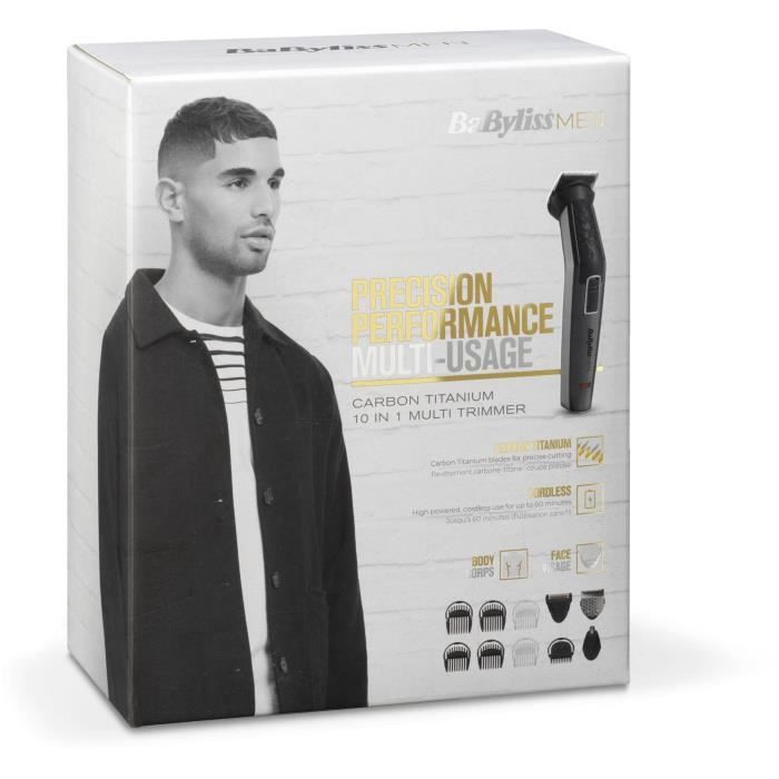 BABYLISS MT727E MULTIFUNCTION MOWER / 10 IN 1 CARBON TITANIUM