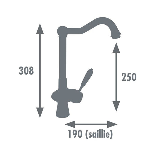 Rousseau Tobinet Cook Kitchen Mixer - Without shower - Chrome