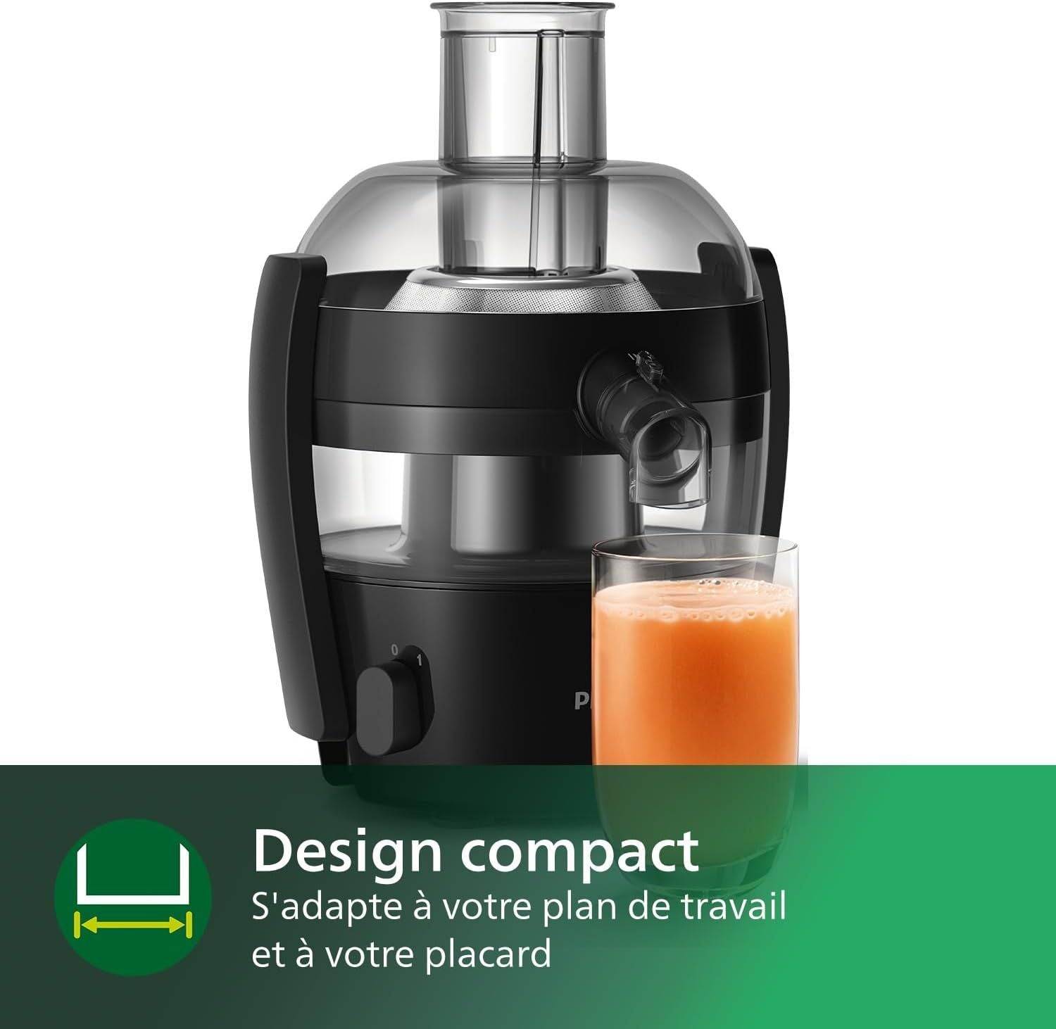 Centrifuge - PHILIPS - HR1832/00 - 500 W - 1.5 L - Black