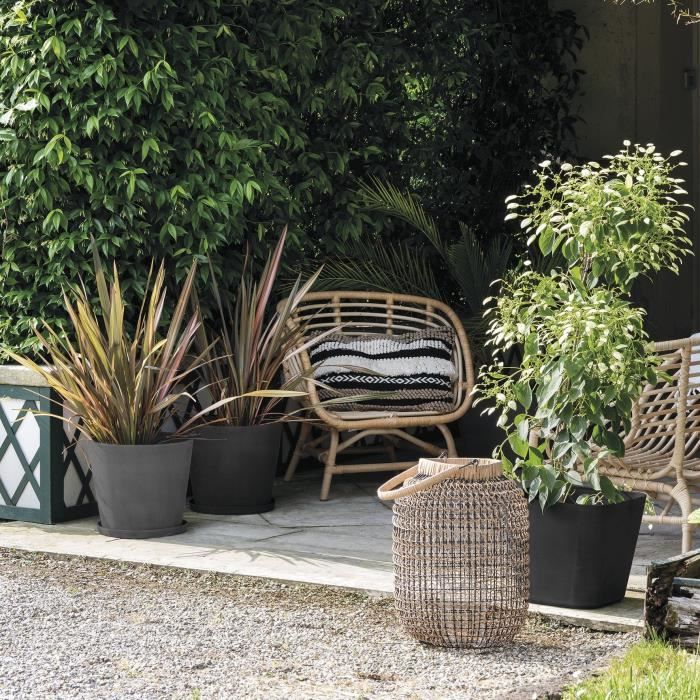 Flower pot - DEROMA - Origin - 24 L - Anthracite