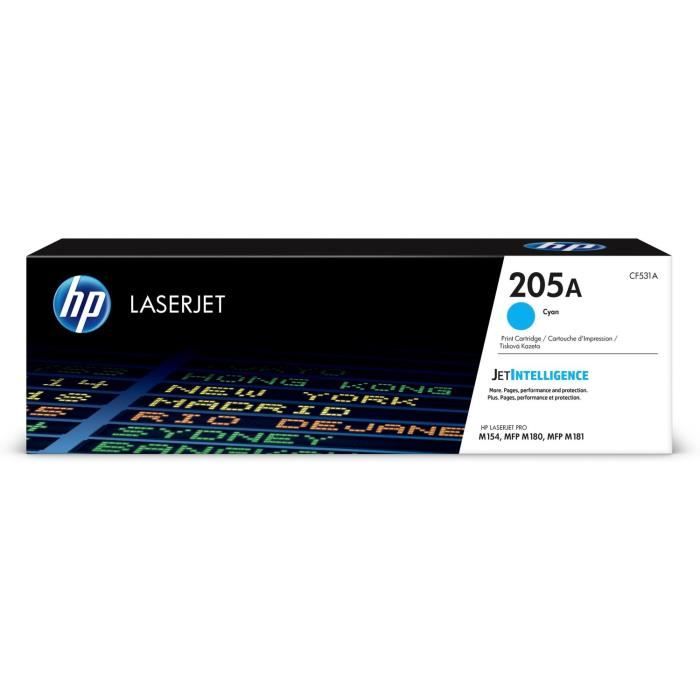 HP 205A Genuine Cyan LaserJet Toner (CF531A) for HP Color LaserJet Pro M154 / M180 / M181