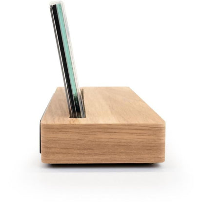 Weather station alarm clock - THOMSON - Light wood - Temperature display, Hygrometry, Double alarm, USB-C, Wireless probe