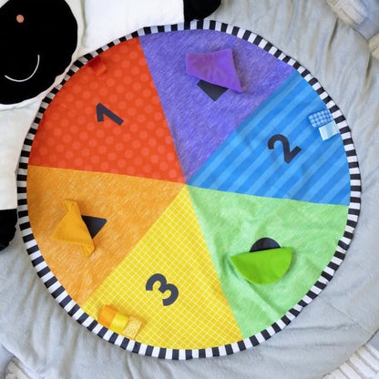 BABY EINSTEIN Zen's Activity Milestones play mat with wooden bar, multisensory toys, from birth