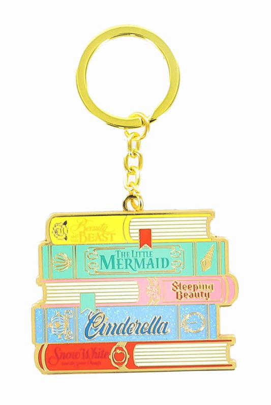 Disney Princess Books Enamel Pendant Keychain