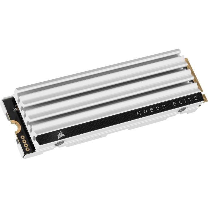 Internal SSD - CORSAIR - MP600 ELITE 1TB Gen4 PCIe x4 NVMe M.2 SSD Optimized for PS5 with LP Heatsink - White