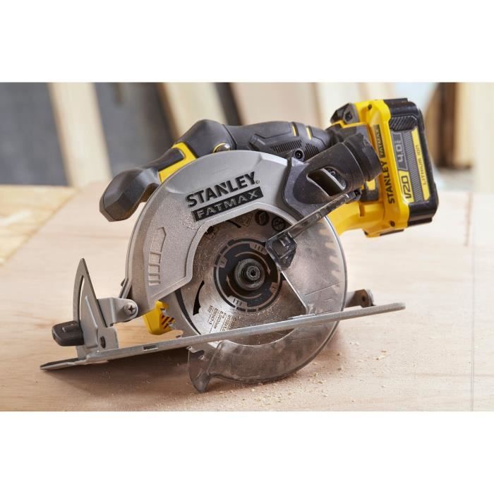165mm Circular Saw - 18V - 16mm Bore, 4000 rpm - V20 Range - STANLEY FATMAX, SFMCS500M1S-QW