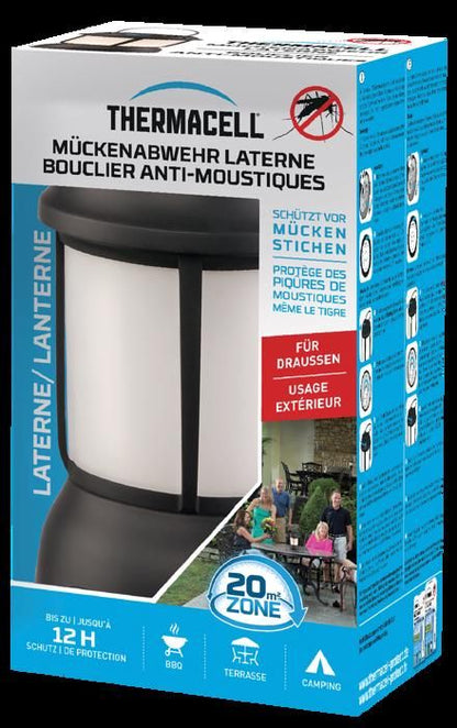 Cordless Tiger Mosquito Repellent and Mosquito Repellent Device - Black Lantern - 20m² Protection