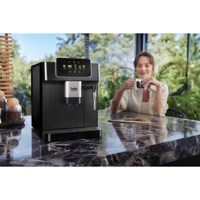 Coffee machine with grinder - BEKO - CEG7302B - 1350 W - 19 bars - Black