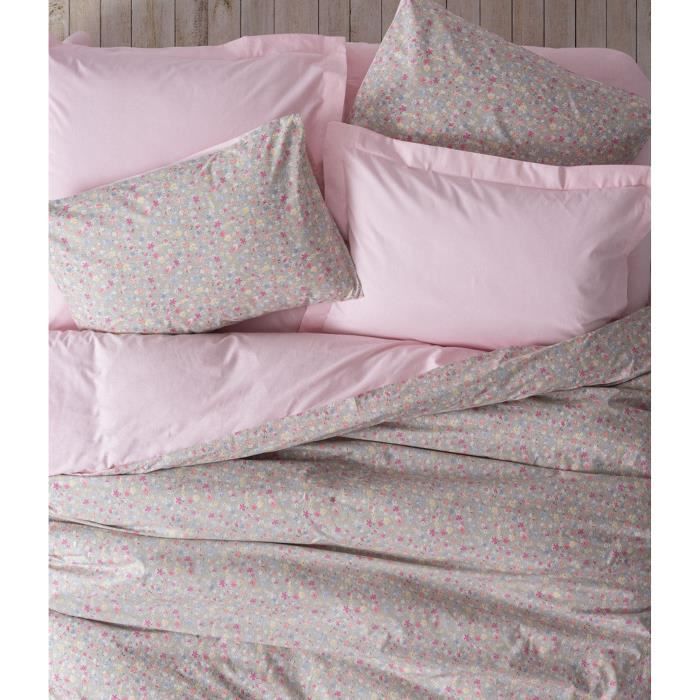 Bedding set - 1 duvet cover 220 x 240 cm + 2 pillowcases 60 x 60 cm - 100% cotton - Pink