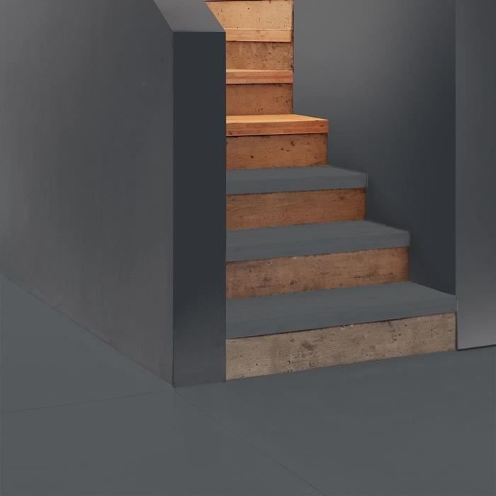 RIPOLIN Interior & Exterior Floor Paint - Concrete Gray Ral 7015 Satin, 2.5L