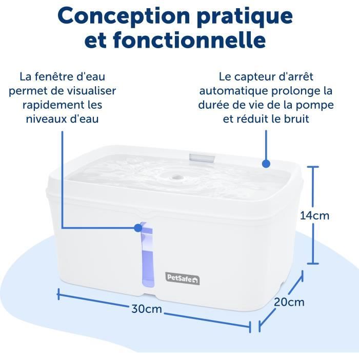 Water fountain - PETSAFE - VIVA - 4.1 L - White