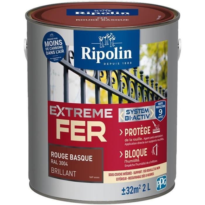 Extreme Basque red iron RAL 3004 glossy - RIPOLIN - 2 L