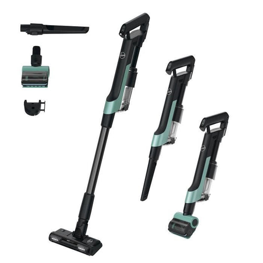 Cordless Stick Vacuum Cleaner - HOOVER HF201P - Ultra-light, Powerful 50AW, Special Animal Turbobrush, Ultra Compact Technology x3