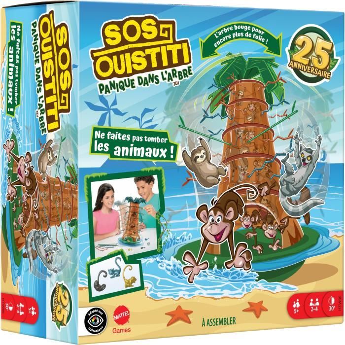NEW Mattel Games - SOS Marmoset: Tree Panic - Family Board Game HTW65