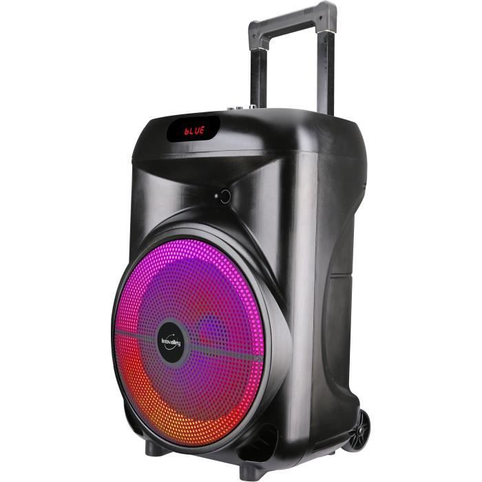 Trolley speaker - INOVALLEY - KA122 - 700W - Bluetooth - Illuminated