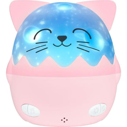 Wireless musical night light - BIGBEN - Cat - 360° projection, 13 films, 8 melodies, Remote control, USB-C battery