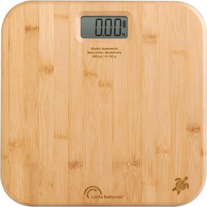Bathroom scale - LITTLE BALANCE - Automatic Kinetic - Bamboo