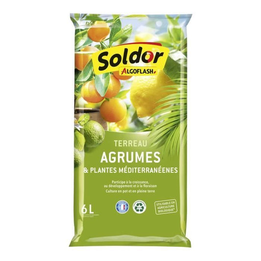 ALGOFLASH - Citrus and Mediterranean Plant Soil 6 L