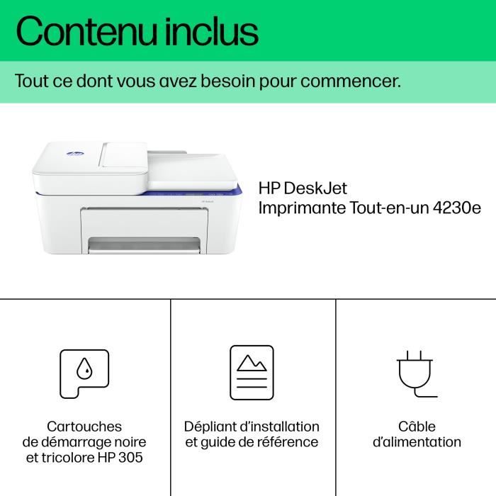 HP Deskjet 4230e Color Inkjet Copy Scan All-in-One Printer - 3 months of Instant ink included with HP+