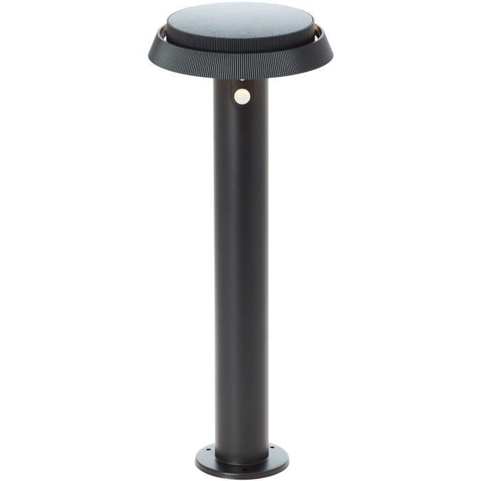 Outdoor bollard - BRILLIANT - ALVERO - LED and solar - Motion detector - Metal and plastic - 4 W - Black