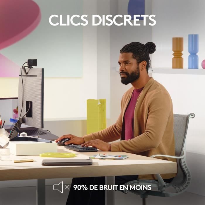 Logitech - Ergonomic wireless mouse - MX Master 3S for Mac - Aid gray