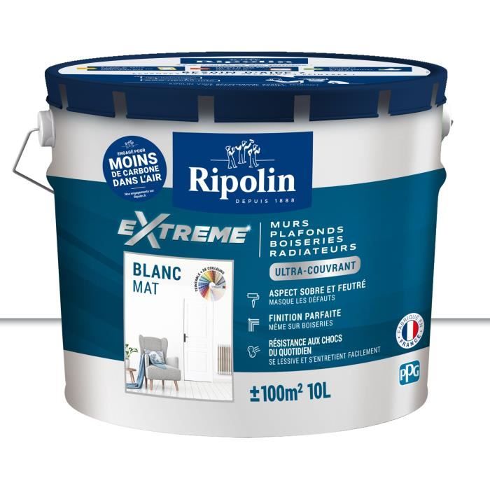 Ripolin 10L matt white single-coat wall and ceiling paint