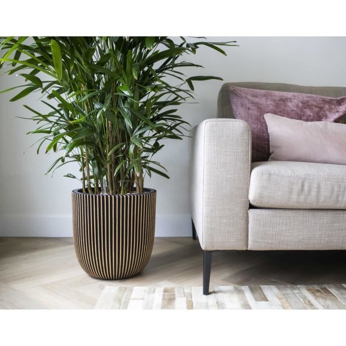 Capi Jardiniere Groove 43x41 cm black and gold 445487