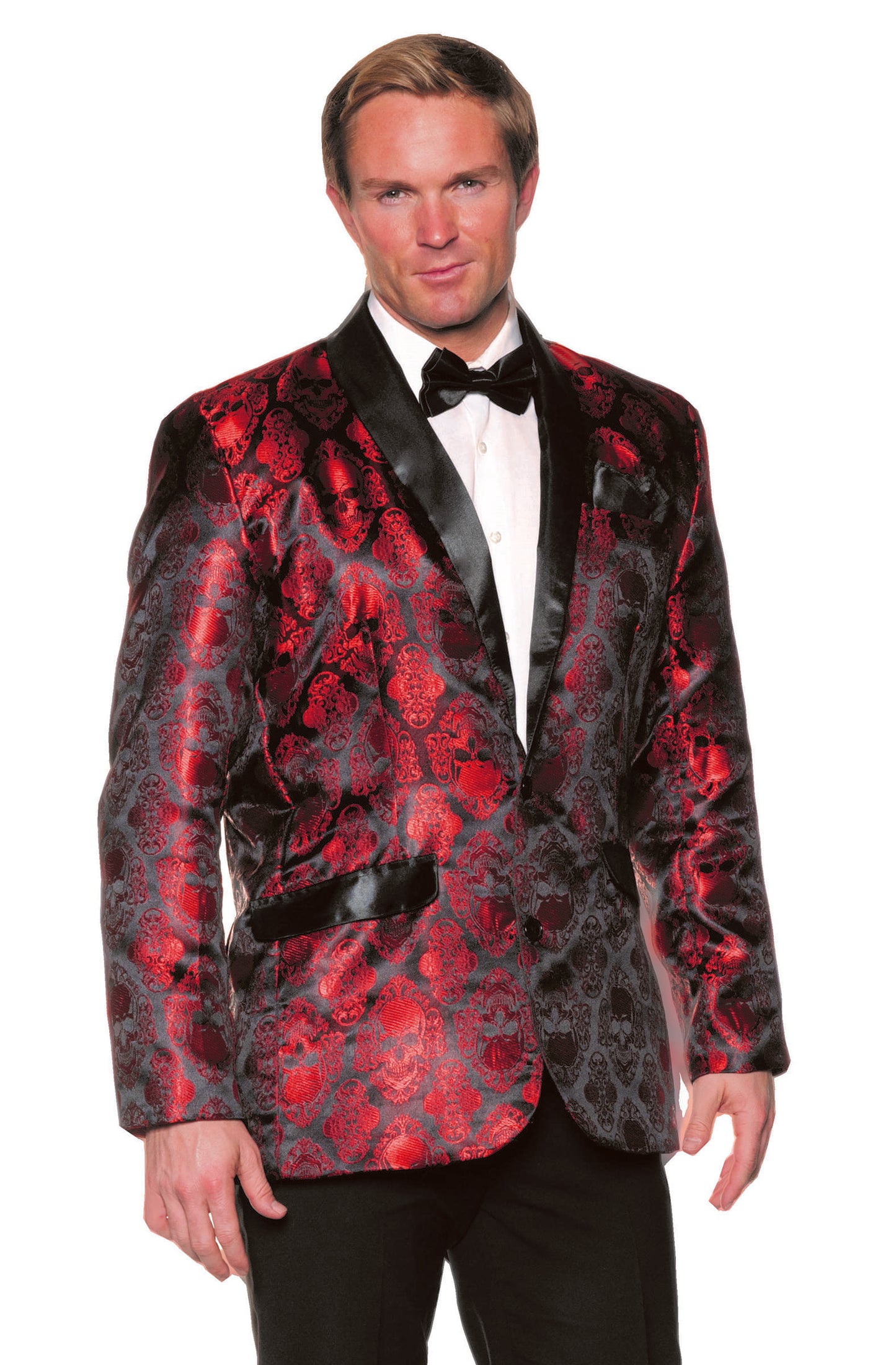 Red Jacard Skull Jacket Adult Costume Accessory | One Size