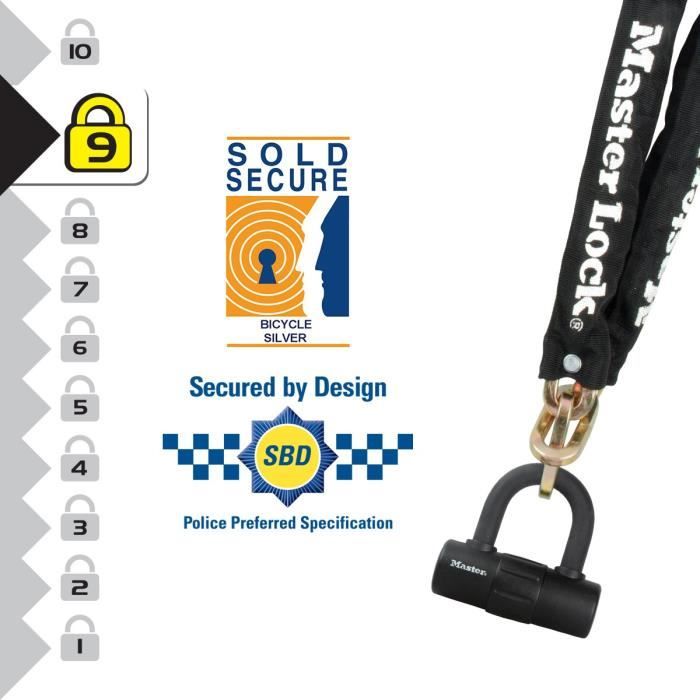 Motorcycle high security anti-theft chain Masterlock L0,9