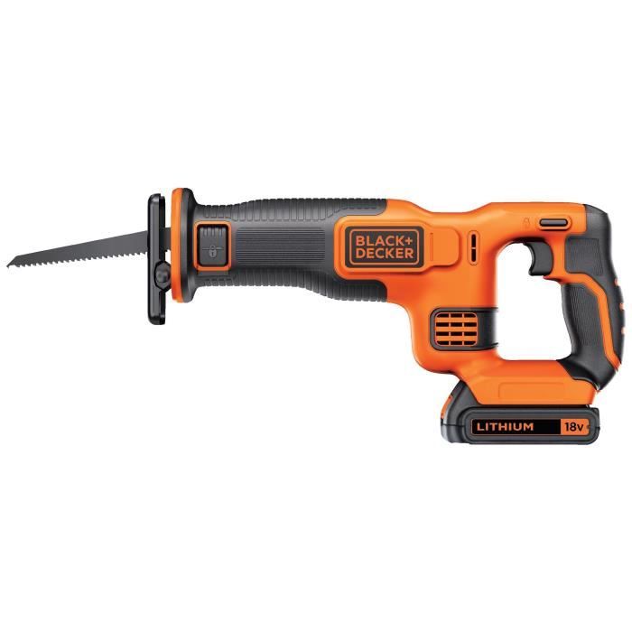 Black+Decker Saber Wireless Saber 18 V BDCR18-QW delivered with 1 battery and 1 blade of 15 cm, 22 mm travel
