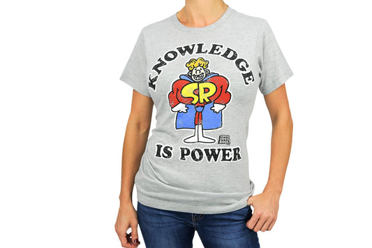 Schoolhouse Rock! “Knowledge Is Power” Adult T-Shirt - Grey 3X