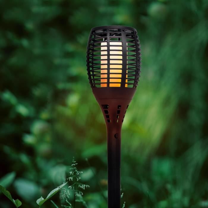 LUMI GARDEN Maity Sun solar torch - Flame effect - LED - H 80 cm - Warm white